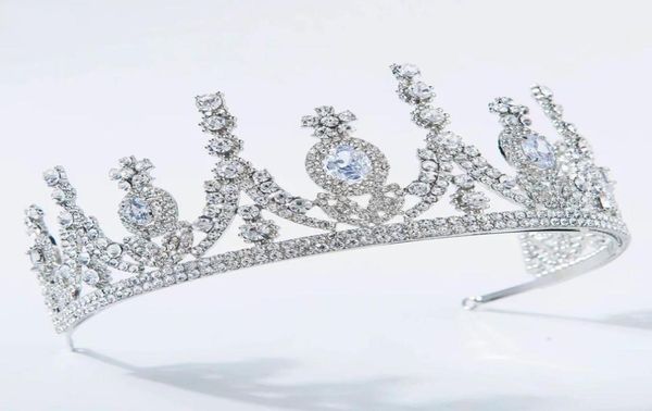 

2019 bling tiaras crowns wedding hair jewelry crystal whole fashion girls evening prom party dresses accessories headpie9448528, Silver