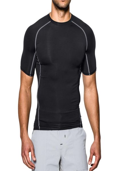 

quality design your own fitness wear spandex compression wear sport running shirt9614716, White;black