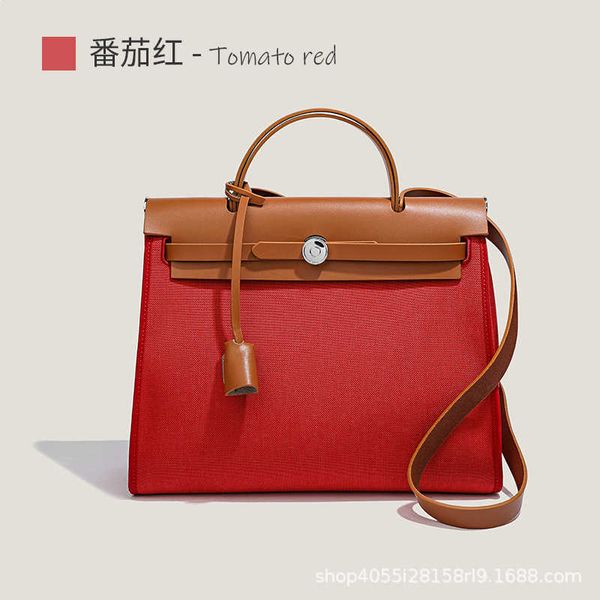 

designer bags herbag canvas pegasus linen cow leather versatile carry-on bag wiul
