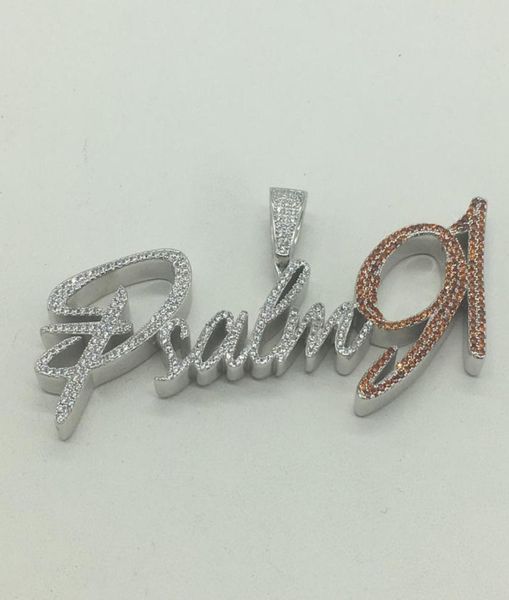 

iced out customized hip hop jewelry ring pendant chain cuban necklace po6039100, Silver