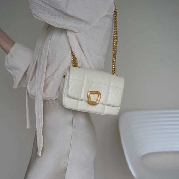 

songmont bags song chocolate series wonton lock buckle small calfskin one shoulder chain square bag fashions