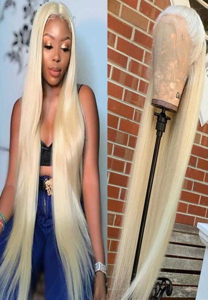 

613 lace frontal wig human hair straight lace front wigs body wave blonde wig 30 inch t part transparent glueless wig for women s07251118, Black;brown