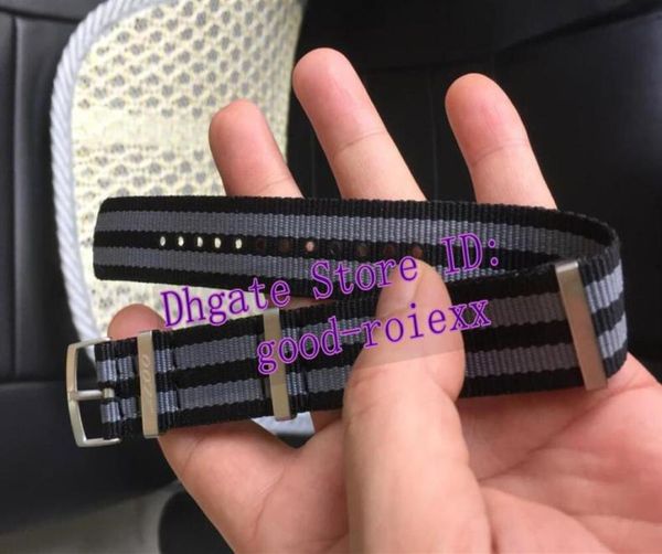 

20mm new ocean skyfall james bond daniel craig 007 watch spectre mens aqua terra watch original ribbon nato fabric strap clasp bra1511345, Black;brown