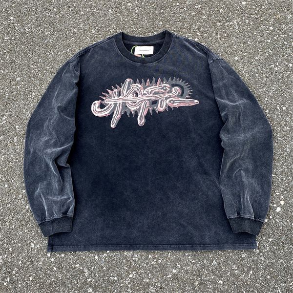

mens hoodies sweatshirts travis 23ss concert limited used washing water highquality cotton longsleeved sweater 230811, Black