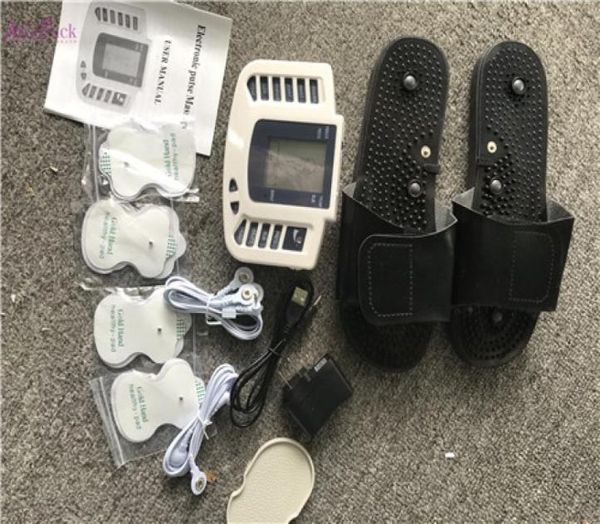 

health care therapy massage machine acupuncture stimulator health gadgets relaxation electric pulse shock full body foot massager1627109