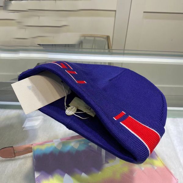 

designer beanie winter bean men and women head warm cashmere knitted skull cap trucker fitted hats fall, Blue;gray
