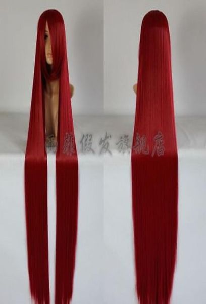 

2018 new long dark red cosplay party wig hair 150cm012349337478, Black;brown