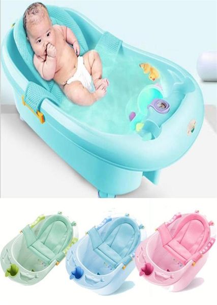 

baby bath net tub security support child shower care for newborn adjustable safety net cradle sling mesh for infant bathing242c4513752
