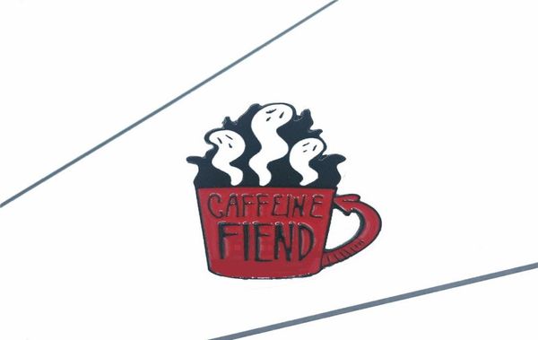 

ghost red cup white black cartoon personality brooch ornament creative special new trend lapels jeans pins9797637, Gray