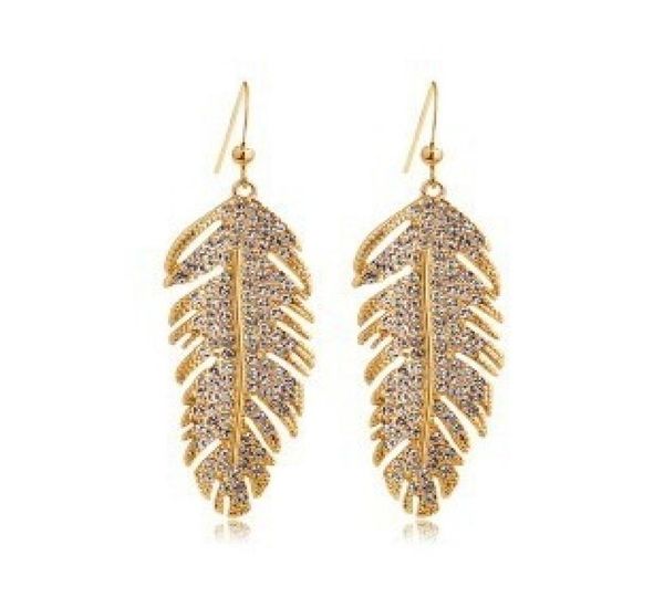 

love forever 2016 18 k gold silver love wings bridal luxury drop earrings fashion korean feather jewelry for women2281551