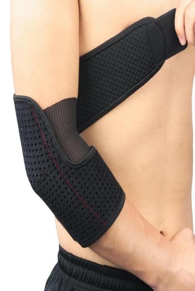 

elbow padssports elbow bandage breathable pads basketball volleyball adjustable sports safety arm sleeve pads9984545, Black;gray