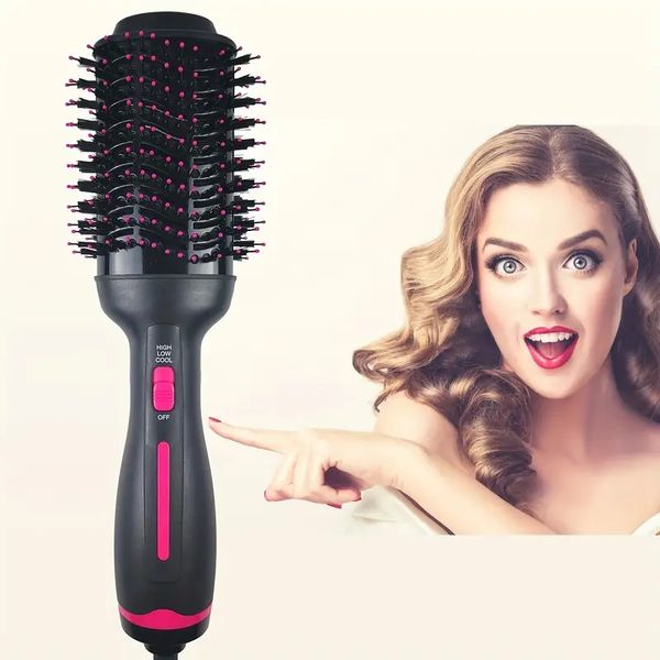 

3-in-1 hair dryer brush - volumizer and diy hair styling tool for all hair types, Black