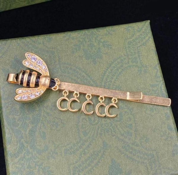 

luxury designers classic styles fashion bee hair barrettes clips ladies party gifts jewelry1231728, Golden;silver