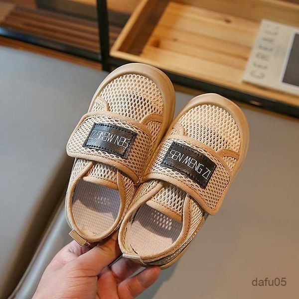 

sneakers 2023 summer children's mesh breathable girls' casual shoes hollow out boys' canvas shoes r230811, Black;red