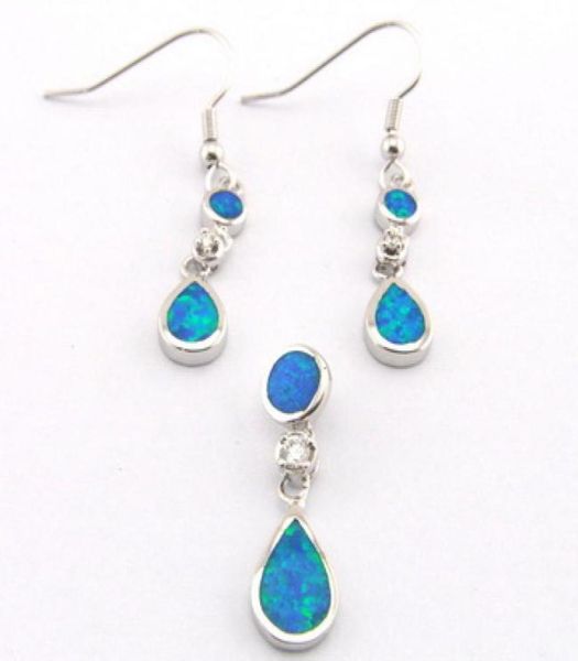 

opal jewelry with cz stonefashion earring and pendant set mexican fire opal the latest designs3954260, Black