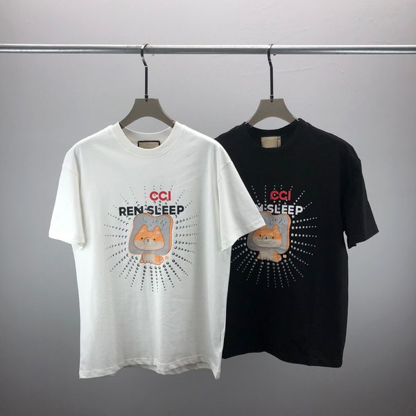 

men's plus tees & polos round neck embroidered and printed polar style summer wear with street pure cotton t-shirts 577, Black