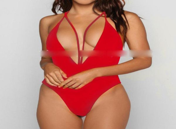 

sling swimming onepiece bikini swimsuit halter europe united states explosions solid color ladies swimsuit new style4302128, White;black