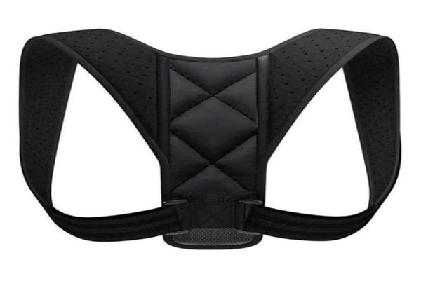 

adjustable posture corrector belt clavicle spine men woemen workplace outdoor upper back shoulder lumbar posture correction178q5701209, Black;blue