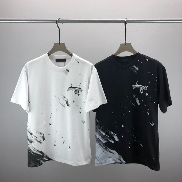 

men's plus tees & polos round neck embroidered and printed polar style summer wear with street pure cotton t-shirts 517, Black