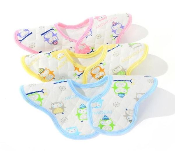 

10pcs whole new baby bibs flowers waterproof double covered button ecological cotton bibs 360 degrees modeling double baby bib62144129587