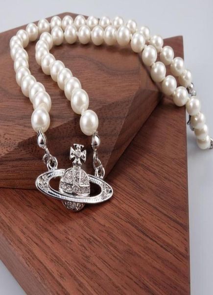 

designer short pearl rhinestone pendant necklace clavicle chain baroque pearl choker necklaces earring for women jewelry gift384747749152, Silver