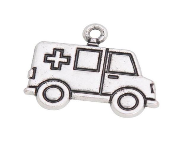 

whole alloy vintage ambulance car shape charms medical nurse doctor theme jewlery charms 1822mm aac10536162671, Bronze;silver