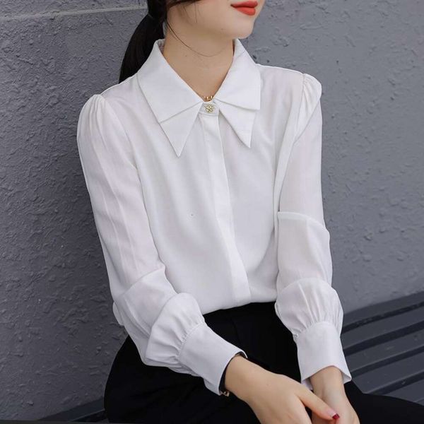 

autumn commuter white shirt womens early korean light wearing stain
