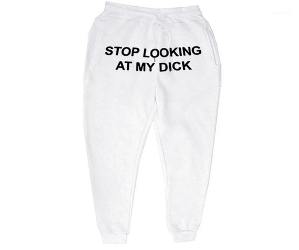 

sweat pants men women joggers slooking at my dick sweatpants hip hop print high waist trousers streetwear hippie men039s3064673, Black