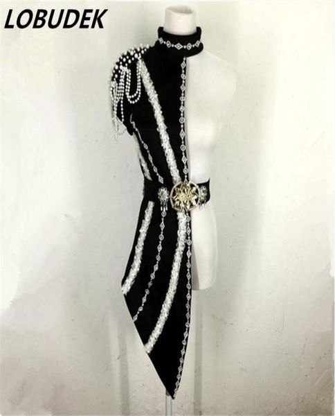 

2015 novelty female dance costumes singer jazz twirled clothing costume nightclub dancer christmas bar show stage wears5117399, Black;red