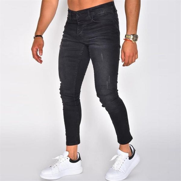 

new style man jeans pants pencil denim clothing solid streetwear vintage quality 2020 fashion harajuku zipper pants303w, Blue