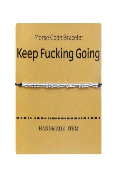 

korean version morse code bracelet rice bead bracelet set character paper card bracelet2656214, Silver