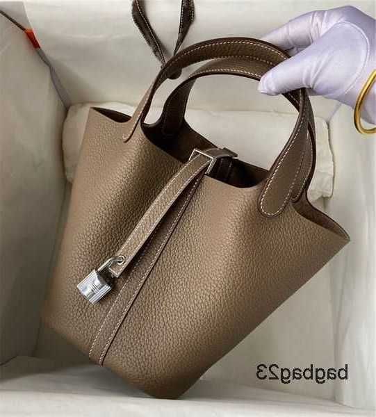 

classic designer quality bags picotin fashion handbag lock women's bag food basket bucket genuine leather luxury custom handmade wax th