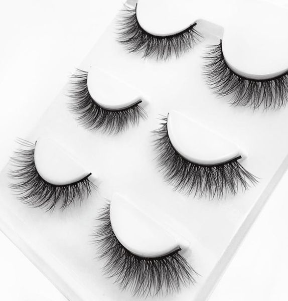

3d mink hair false eyelashes eye lash natural cross eyelashes 3 pairsbox8697834