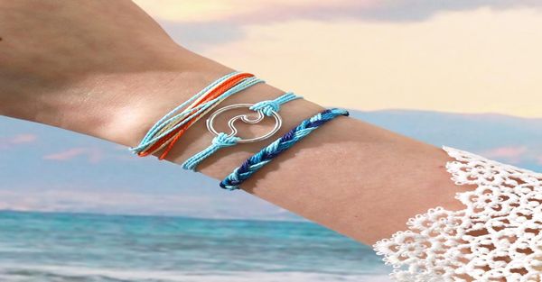 

3pcsset wax rope handmade woven bracelets for women men fashion multilayer braided friendship wave charms wax string bracelets je7406137, Golden;silver