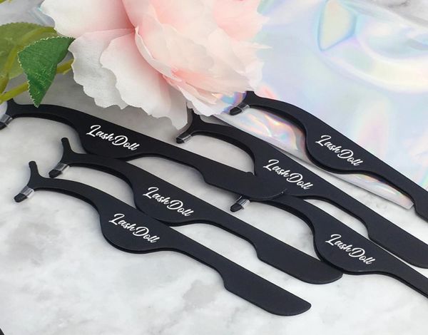 

multifunctional false eyelashes tweezers stainless auxiliary eyelash curler eye lash applicator clip makeup tools custom logo7449615