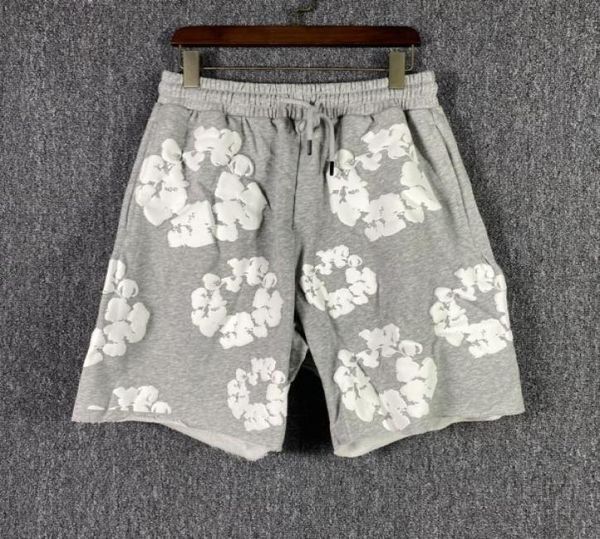 

foam cotton print shorts jogger men women drawstring baggy skateboard beach short pants black grey8542855, White;black