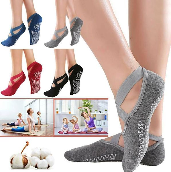 

women039s antislip fitness dance pilates socks professional indoor yoga five toe backless exercise ballet lady training access2014579, Black