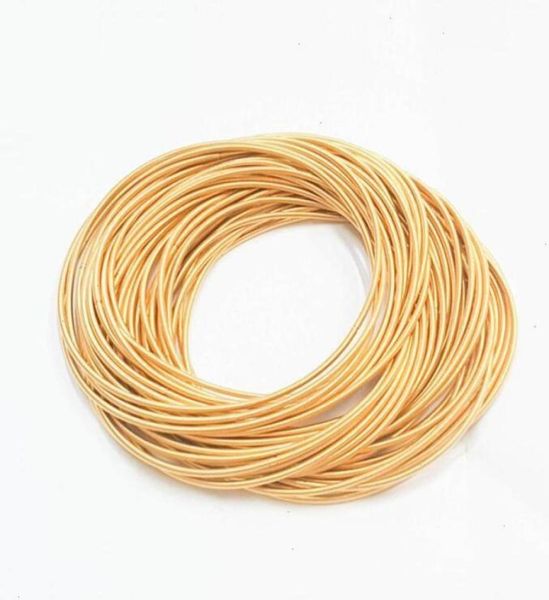 

stainless steel spring bracelet set guitar string colorful07316162, Golden;silver