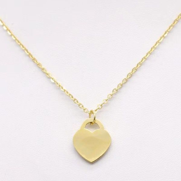 

designer necklace designer jewelry clover necklace luxury brand stainless-steel 18k gold 925silver double heart shaped pendant necklaces for, Silver