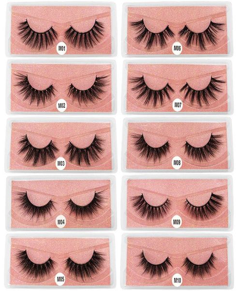 

3d mink false eyelash 3d false eyelash natural long makeup lash extension in bulk with pink background dhl 2351962