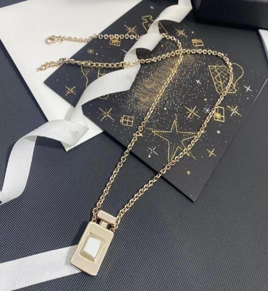 

women designer earrings necklace titanium steel luxury style 3 colors perfume bottle love pendant fashion jewelry whol8919141, Silver
