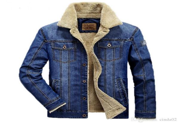 

m4xl men jacket and coats clothing denim jacket fashion mens jeans jacket thick warm winter outwear male cowboy4620954, Black;brown