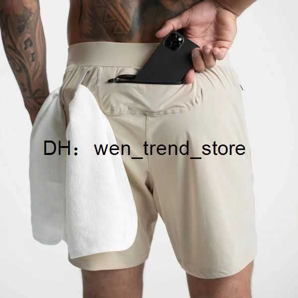 

men yoga sports lulus shorts fifth pants outdoor fitness quick drys back zipper pocket solid color casual running lululemens quality fashio, White;black