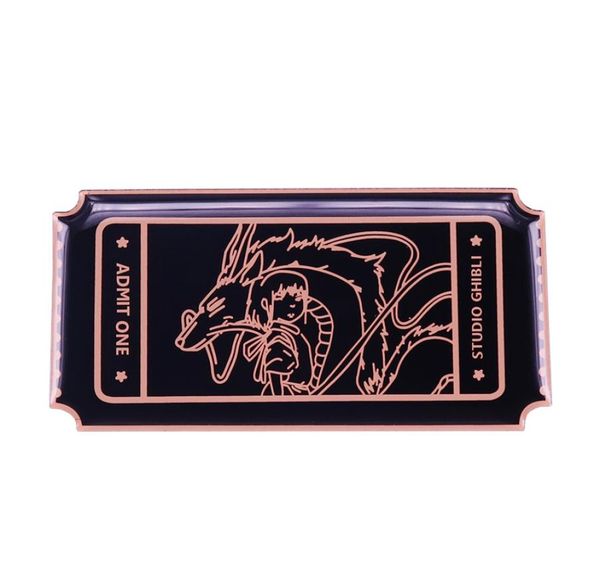 

spirited away movie ticket brooch studio ghibli fans amazing art collection4853142, Gray