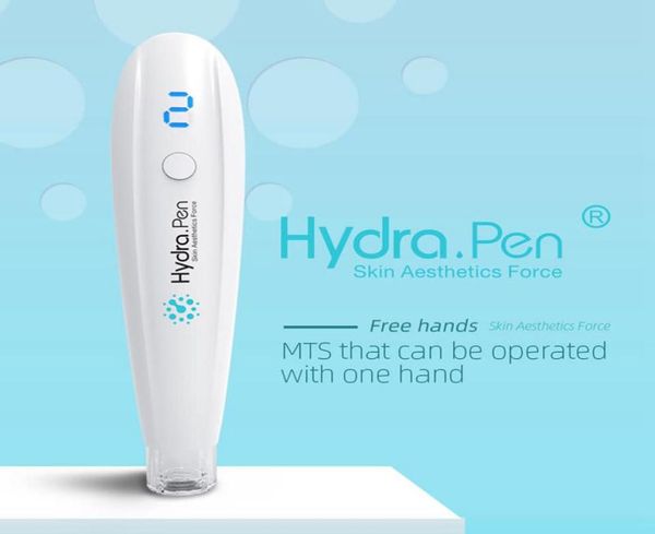

2020 wireless hydrapen h2 derma stamp skin care automatic serum applicator hydra pen microneedling derma pen with 2pcs needle cart3513975, Black;white