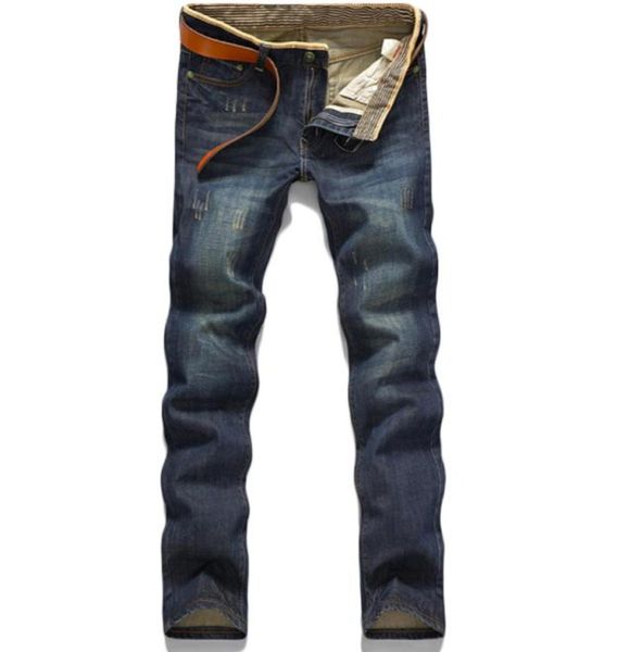 

classic stright cotton fashion comfortable washed mensjeans80951234763338, Blue