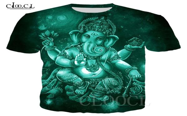 

hinduism god ganesha tshirts women men 3d printed ganesh clothing short sleeve harajuku streetwear drop 3406717, White;black
