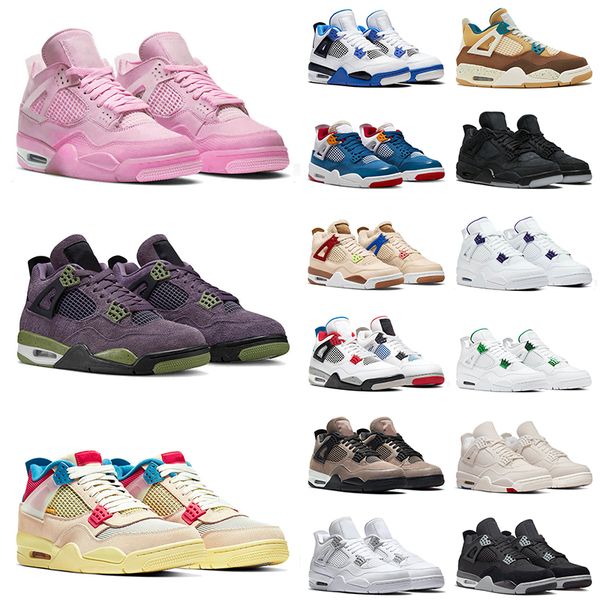 

jumpman 4 basketball shoes 4s a sports pink purple metallic green metallic taupe haze cacao wow pine green black white guavaice for mens wom