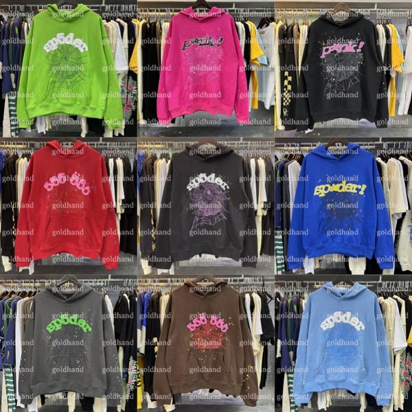 

fashion hip hop sweatshirts designer mens womens sport hoodie loose pullover swater men spider 555 hoody, Black