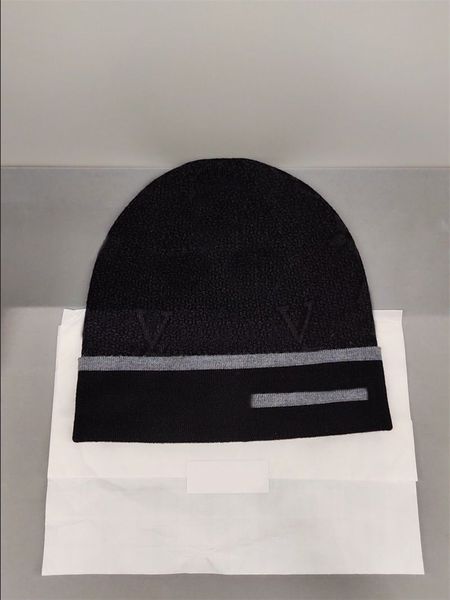 

fashion knitted cap black grey designer beanie winter keep skull warm printing letter embroidery gorra leisure tradition luxury hat for men, Blue;gray